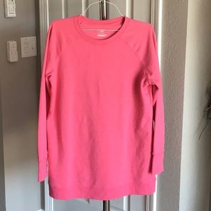 Tek Gear tunic fleece sweatshirt with cuff thumb holes pink XXL